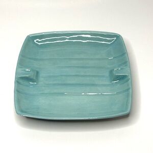 Vintage MCM Ceramic Trinket Dish Blue Retro Ashtray 1959 Mid-century Soap Dish